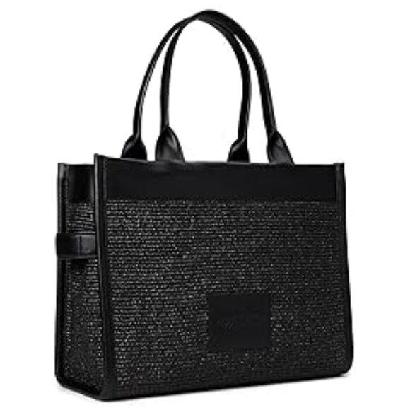#123 NWT - Marc Jacobs The Woven DTM Large Tote/Shoulder/Crossbody Black Bag - Picture 3 of 17